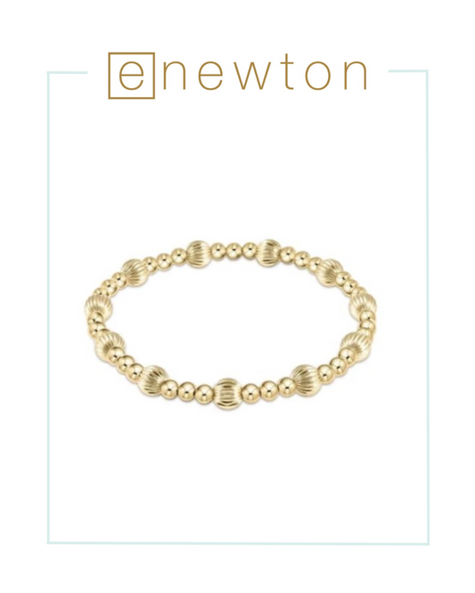 E Newton Dignity Sincerity Pattern 6mm Bead Bracelet - Gold-Bracelets-ENEWTON-The Village Shoppe, Women’s Fashion Boutique, Shop Online and In Store - Located in Muscle Shoals, AL.