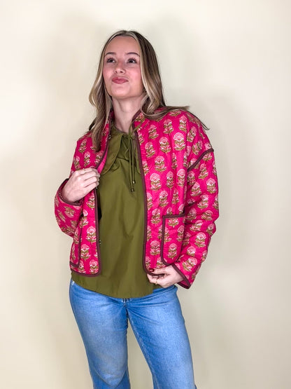 The Quinn Quilted Jacket-Jackets-THML-The Village Shoppe, Women’s Fashion Boutique, Shop Online and In Store - Located in Muscle Shoals, AL.