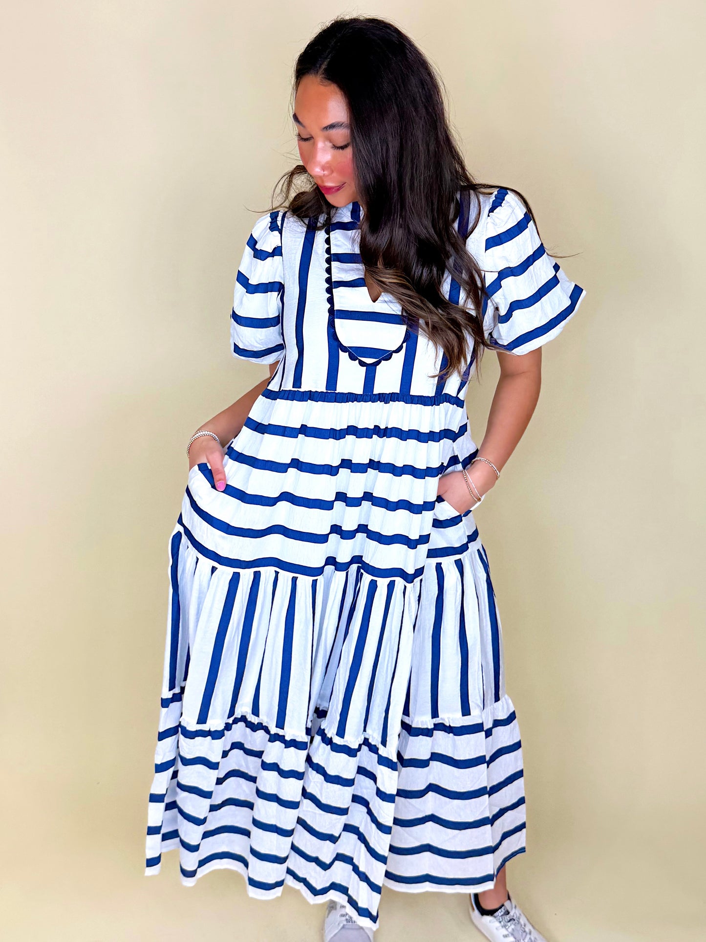 The Avery Midi Dress-Midi Dress-Entro-The Village Shoppe, Women’s Fashion Boutique, Shop Online and In Store - Located in Muscle Shoals, AL.