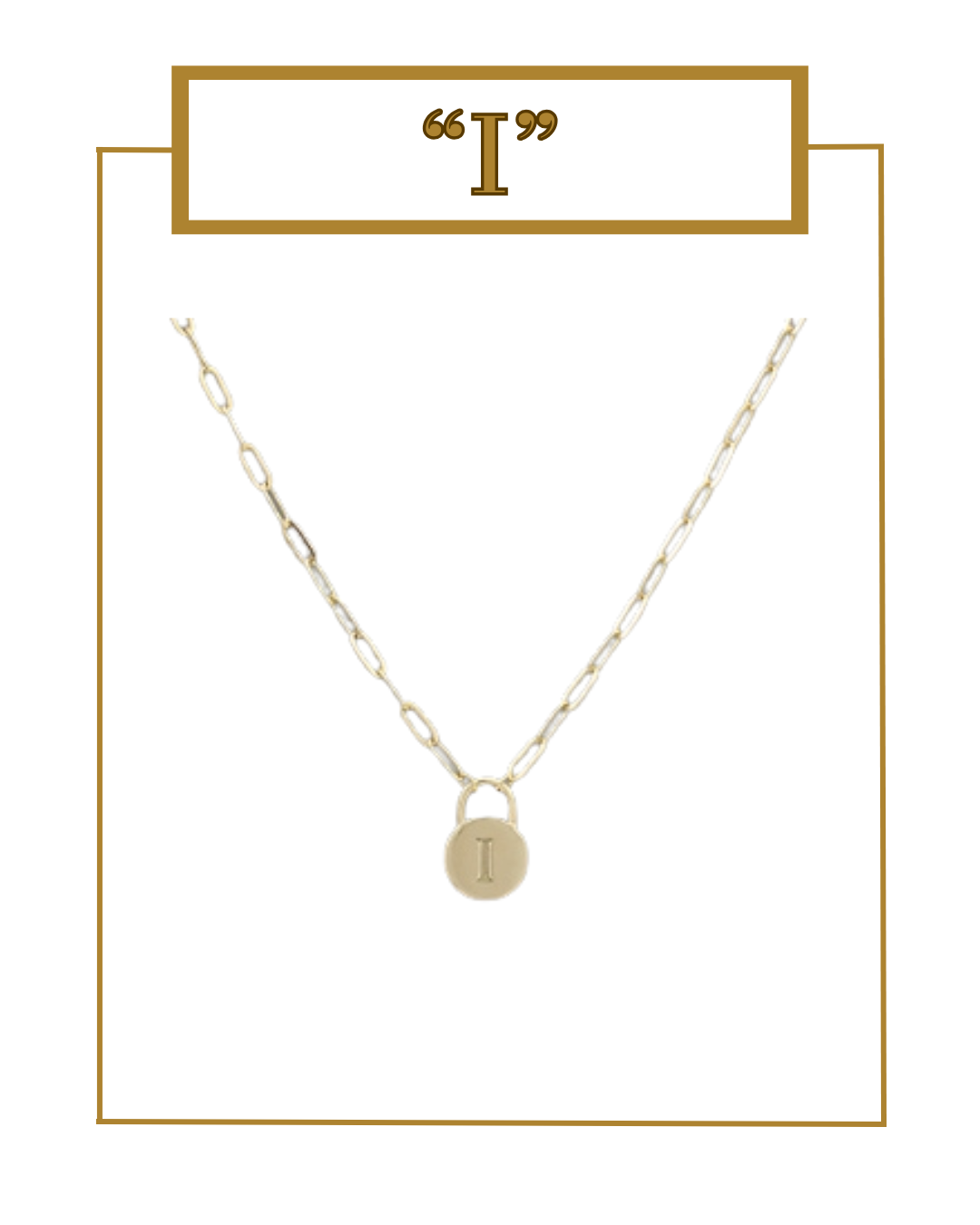 Padlock Initial Pendant-Necklaces-Golden Stella-The Village Shoppe, Women’s Fashion Boutique, Shop Online and In Store - Located in Muscle Shoals, AL.