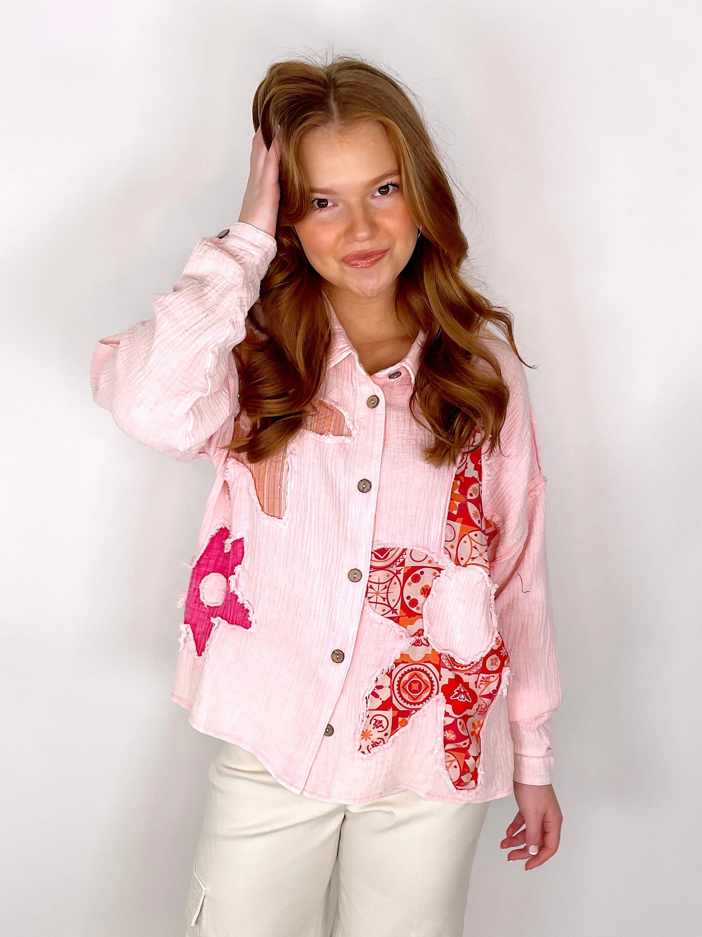 The Dawn Button Down-Long Sleeves-Oli & Hali-The Village Shoppe, Women’s Fashion Boutique, Shop Online and In Store - Located in Muscle Shoals, AL.