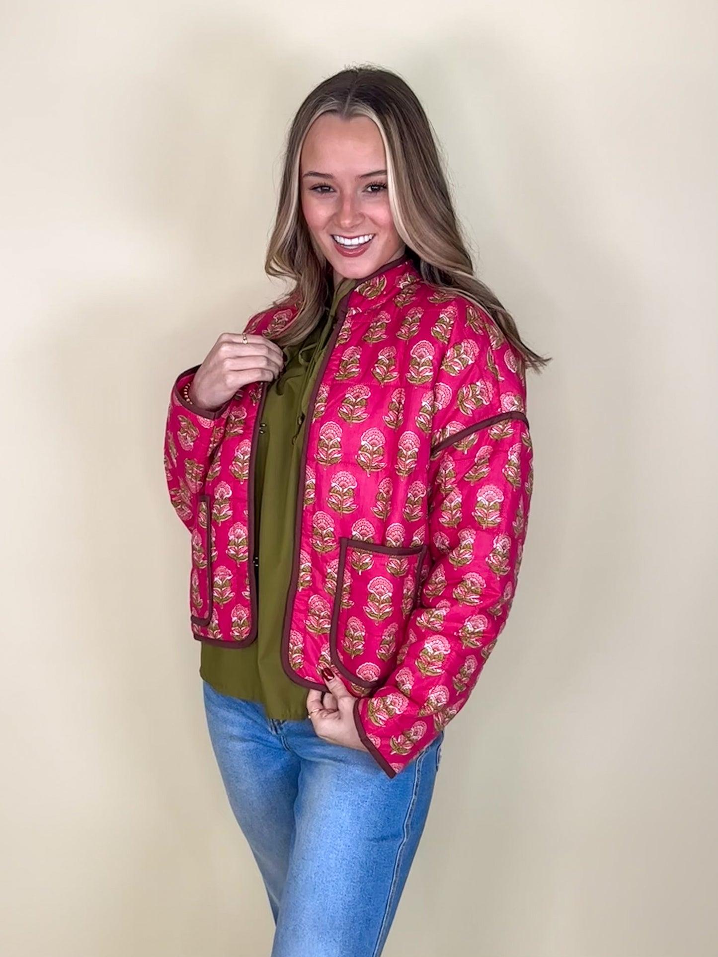 The Quinn Quilted Jacket-Jackets-THML-The Village Shoppe, Women’s Fashion Boutique, Shop Online and In Store - Located in Muscle Shoals, AL.