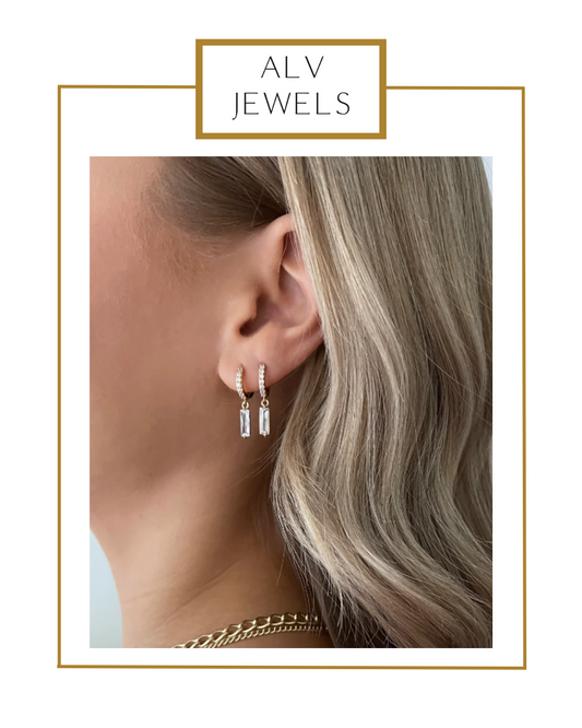 Charlotte Huggie Hoops | ALV Jewels-Earrings-ALV Jewels-The Village Shoppe, Women’s Fashion Boutique, Shop Online and In Store - Located in Muscle Shoals, AL.