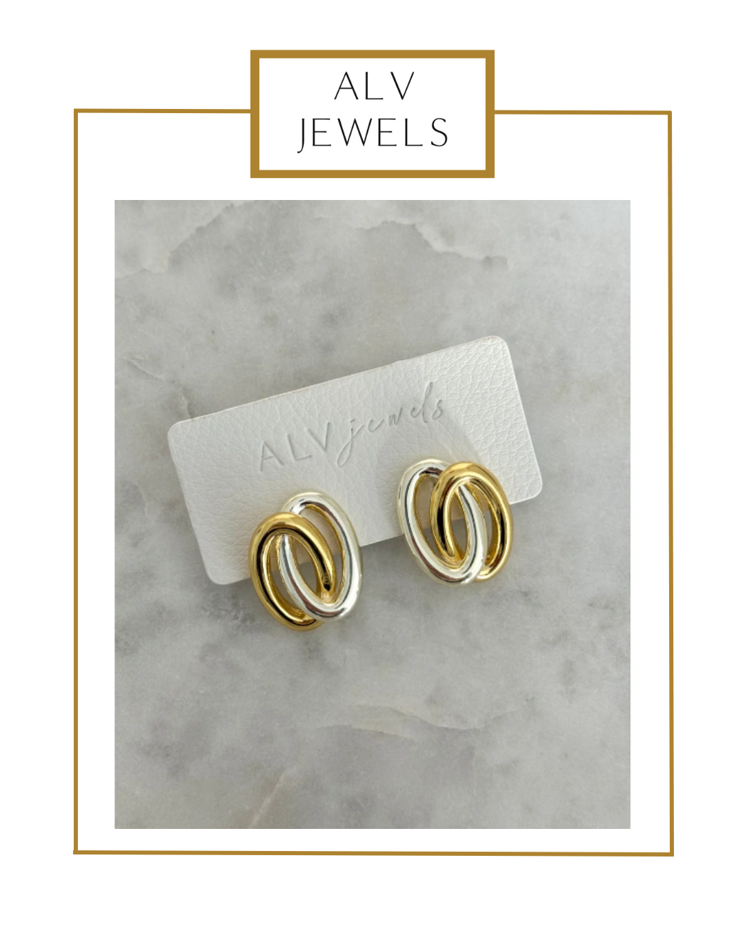 Silver & Gold Loop Stud | ALV Jewels-Earrings-ALV Jewels-The Village Shoppe, Women’s Fashion Boutique, Shop Online and In Store - Located in Muscle Shoals, AL.