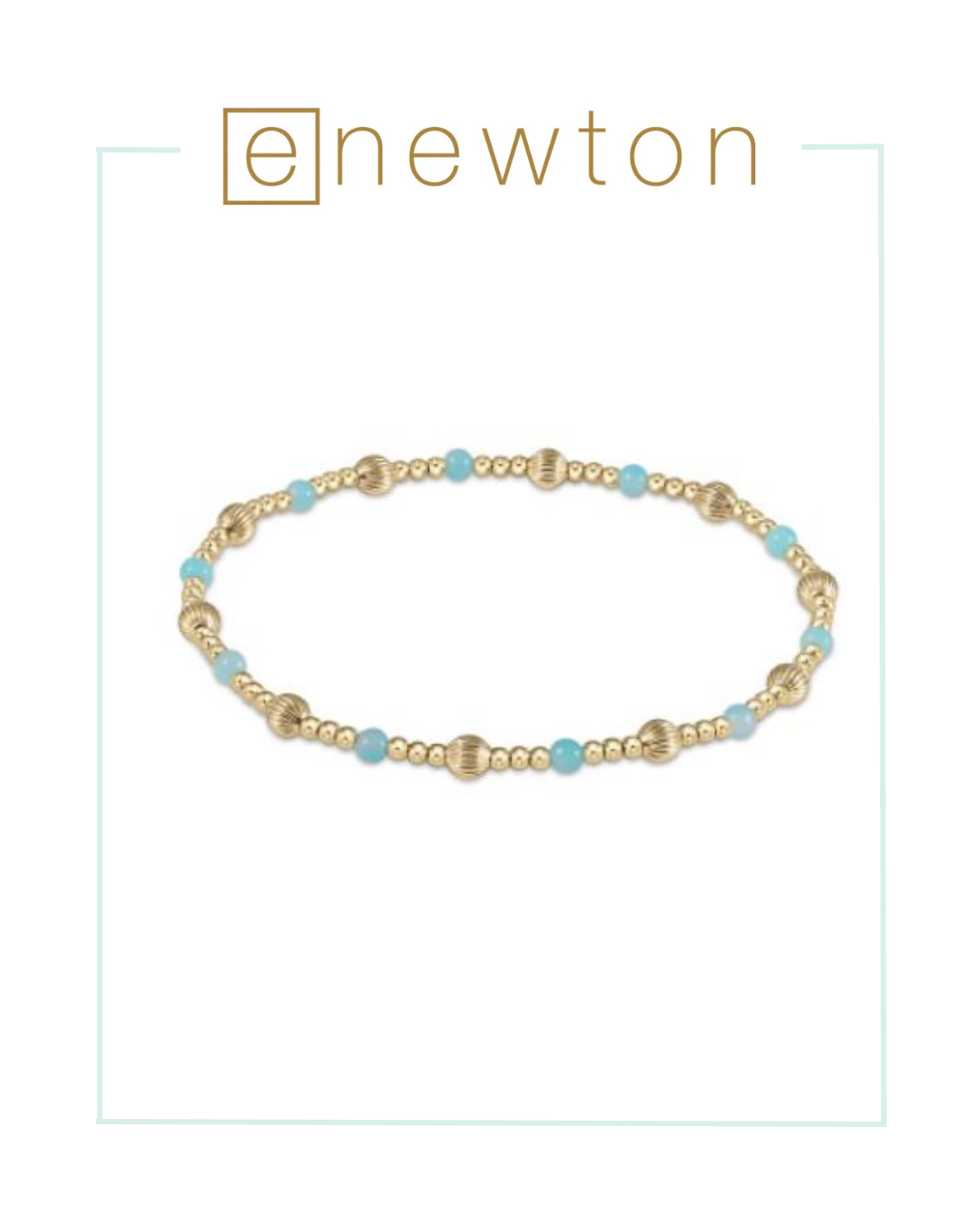 E Newton Dignity Sincerity Pattern 4mm Bead Bracelet - Amazonite-Bracelets-ENEWTON-The Village Shoppe, Women’s Fashion Boutique, Shop Online and In Store - Located in Muscle Shoals, AL.