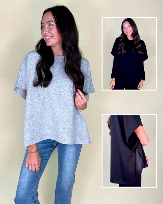 The Cecilia Cape Top-Short Sleeves-Before You-The Village Shoppe, Women’s Fashion Boutique, Shop Online and In Store - Located in Muscle Shoals, AL.