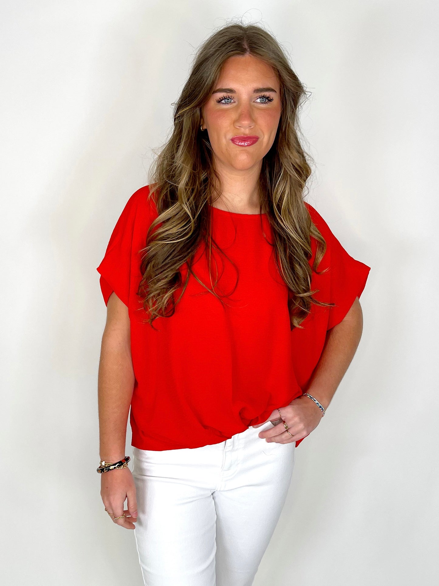 The Polly Top-Short Sleeves-Entro-The Village Shoppe, Women’s Fashion Boutique, Shop Online and In Store - Located in Muscle Shoals, AL.