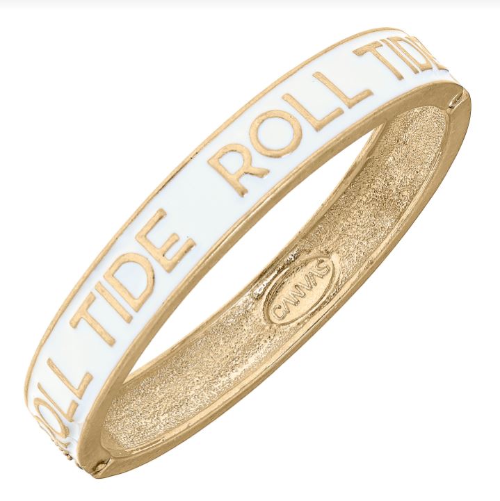 Roll Tide Roll Bangle-Bracelets-Canvas Style-The Village Shoppe, Women’s Fashion Boutique, Shop Online and In Store - Located in Muscle Shoals, AL.