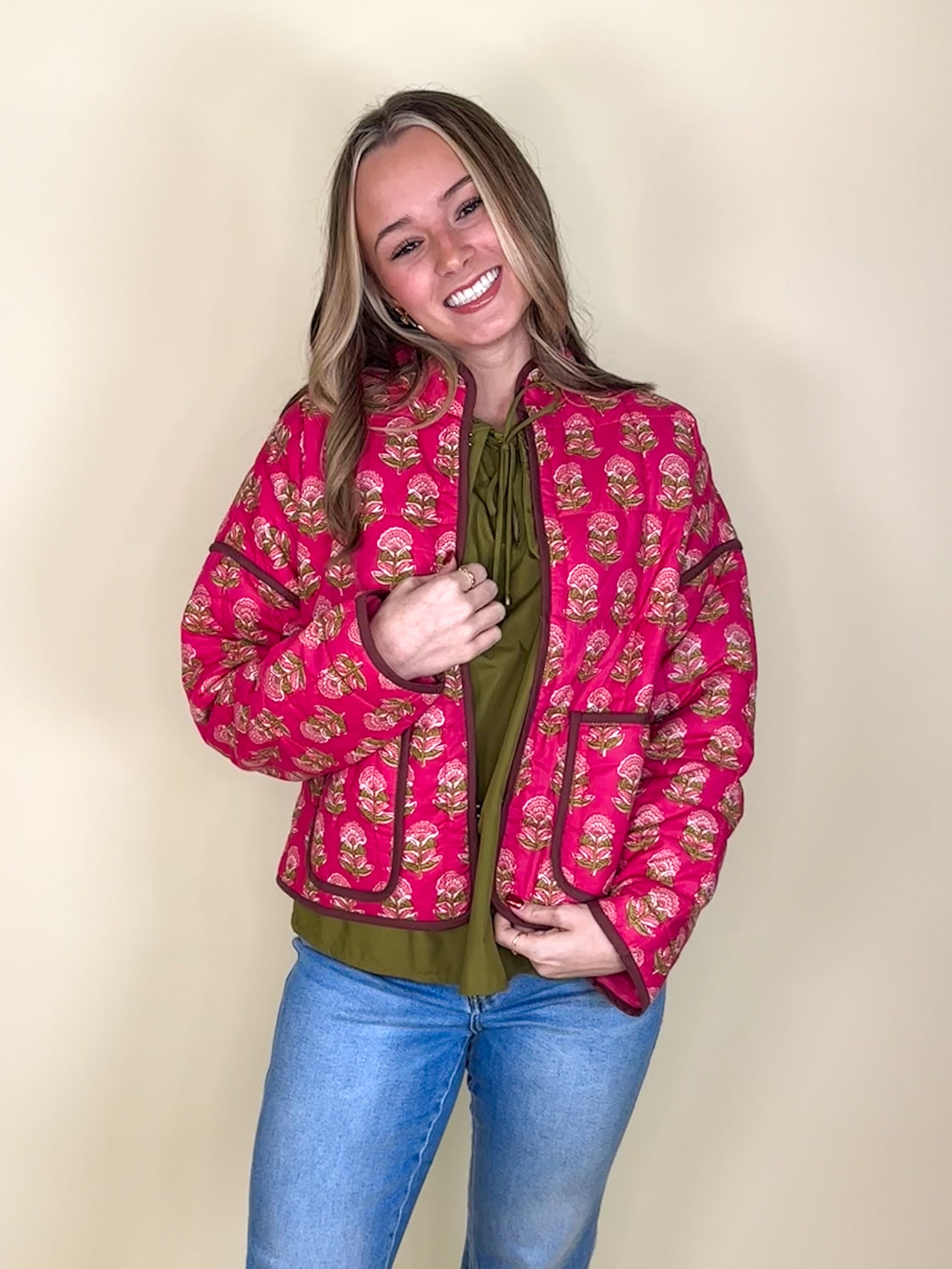 The Quinn Quilted Jacket-Jackets-THML-The Village Shoppe, Women’s Fashion Boutique, Shop Online and In Store - Located in Muscle Shoals, AL.