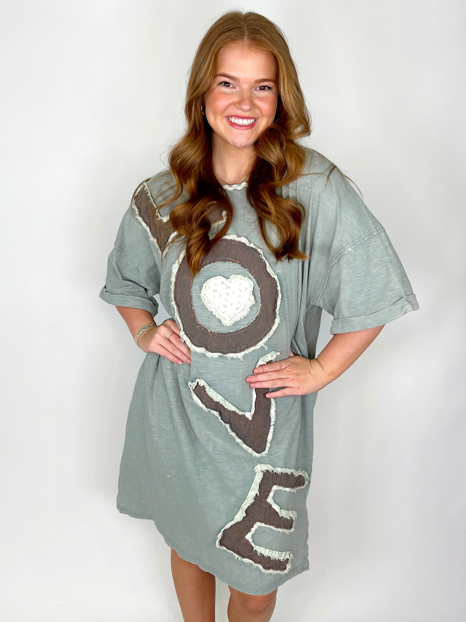 Love You, Mean It Dress-T-Shirt Dress-Oli & Hali-The Village Shoppe, Women’s Fashion Boutique, Shop Online and In Store - Located in Muscle Shoals, AL.