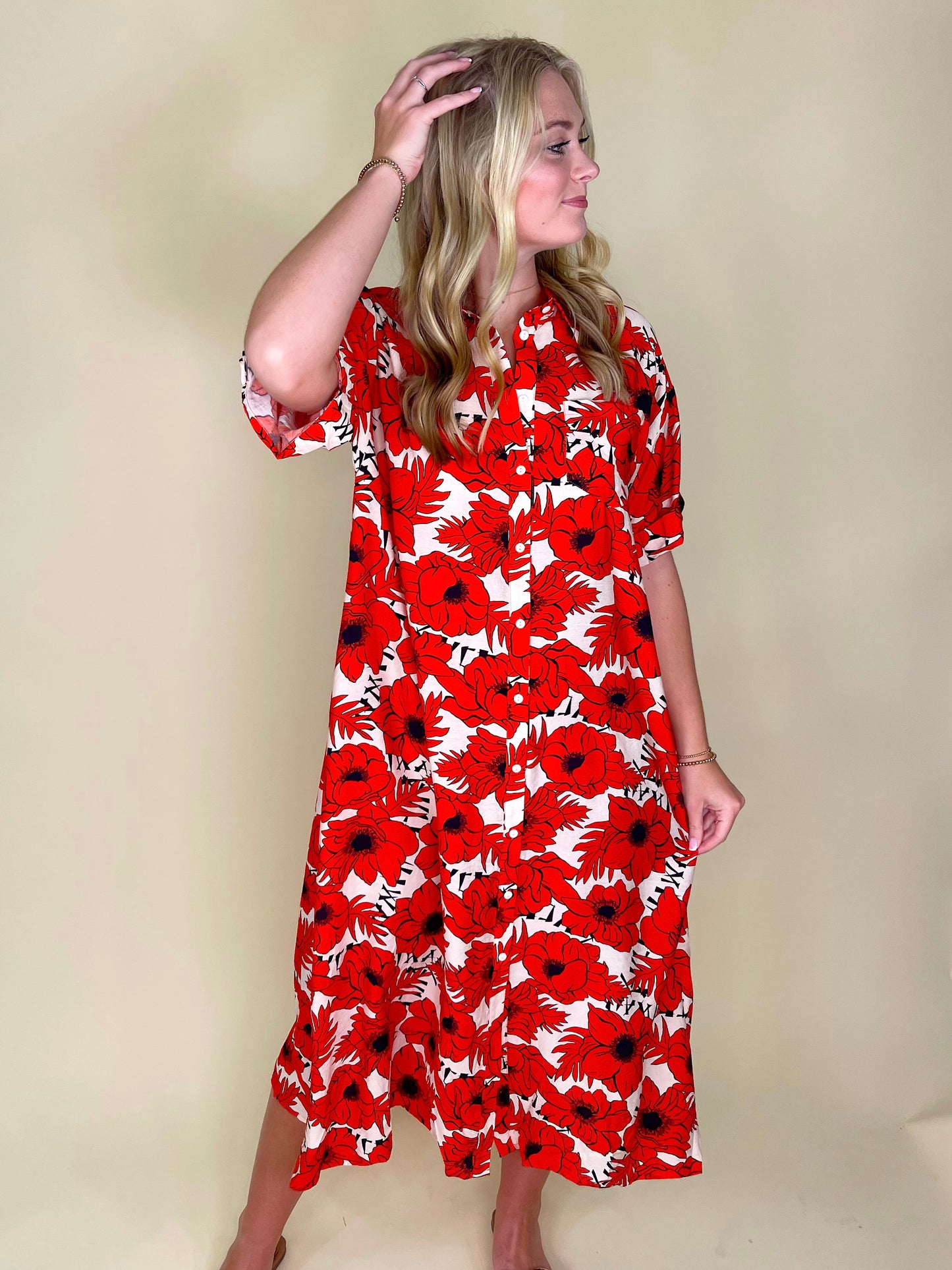 Flying Poppies Maxi Dress-Maxi Dress-Before You-The Village Shoppe, Women’s Fashion Boutique, Shop Online and In Store - Located in Muscle Shoals, AL.