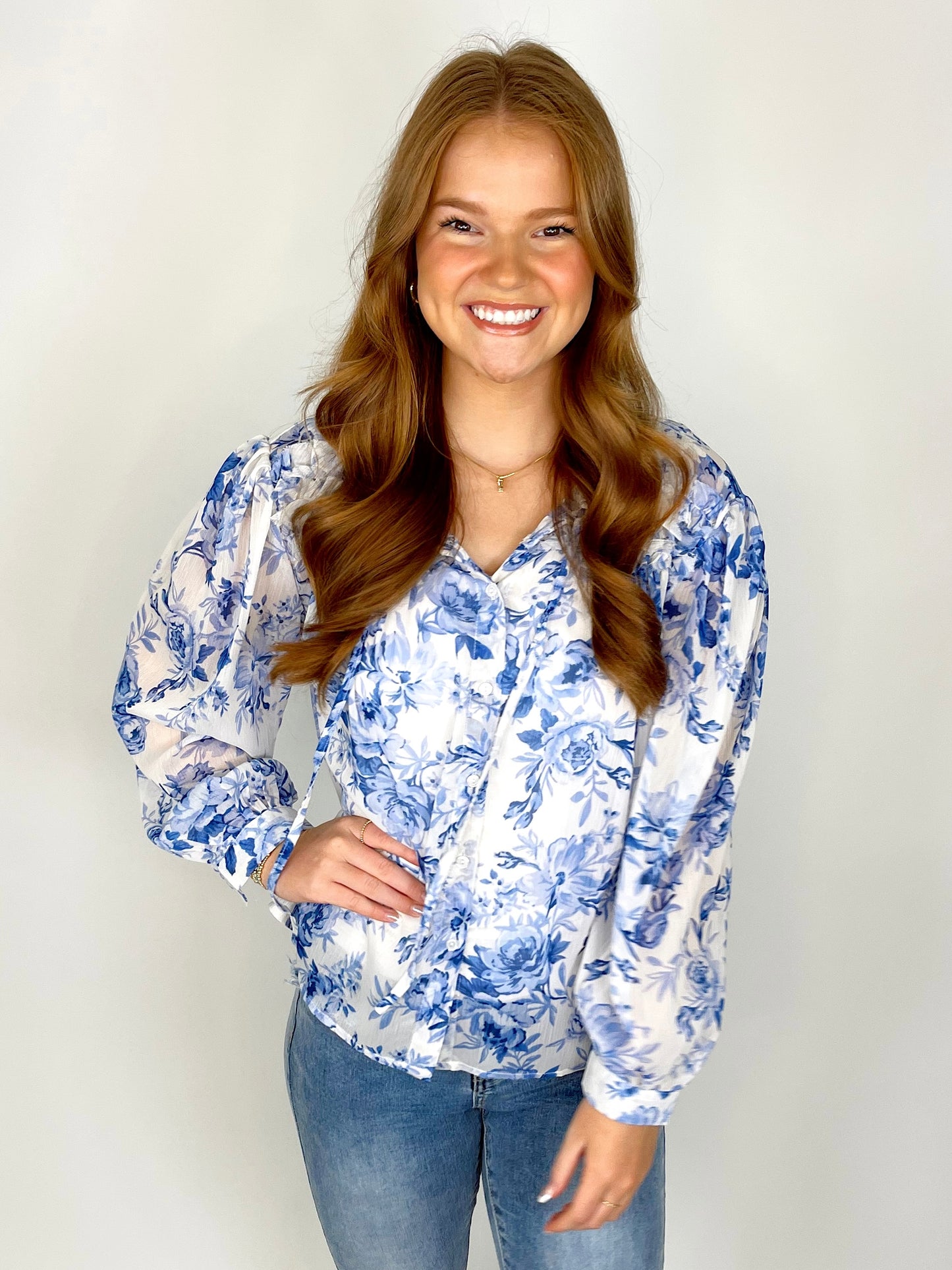 The Delilah Blouse-Long Sleeves-Sundayup-The Village Shoppe, Women’s Fashion Boutique, Shop Online and In Store - Located in Muscle Shoals, AL.