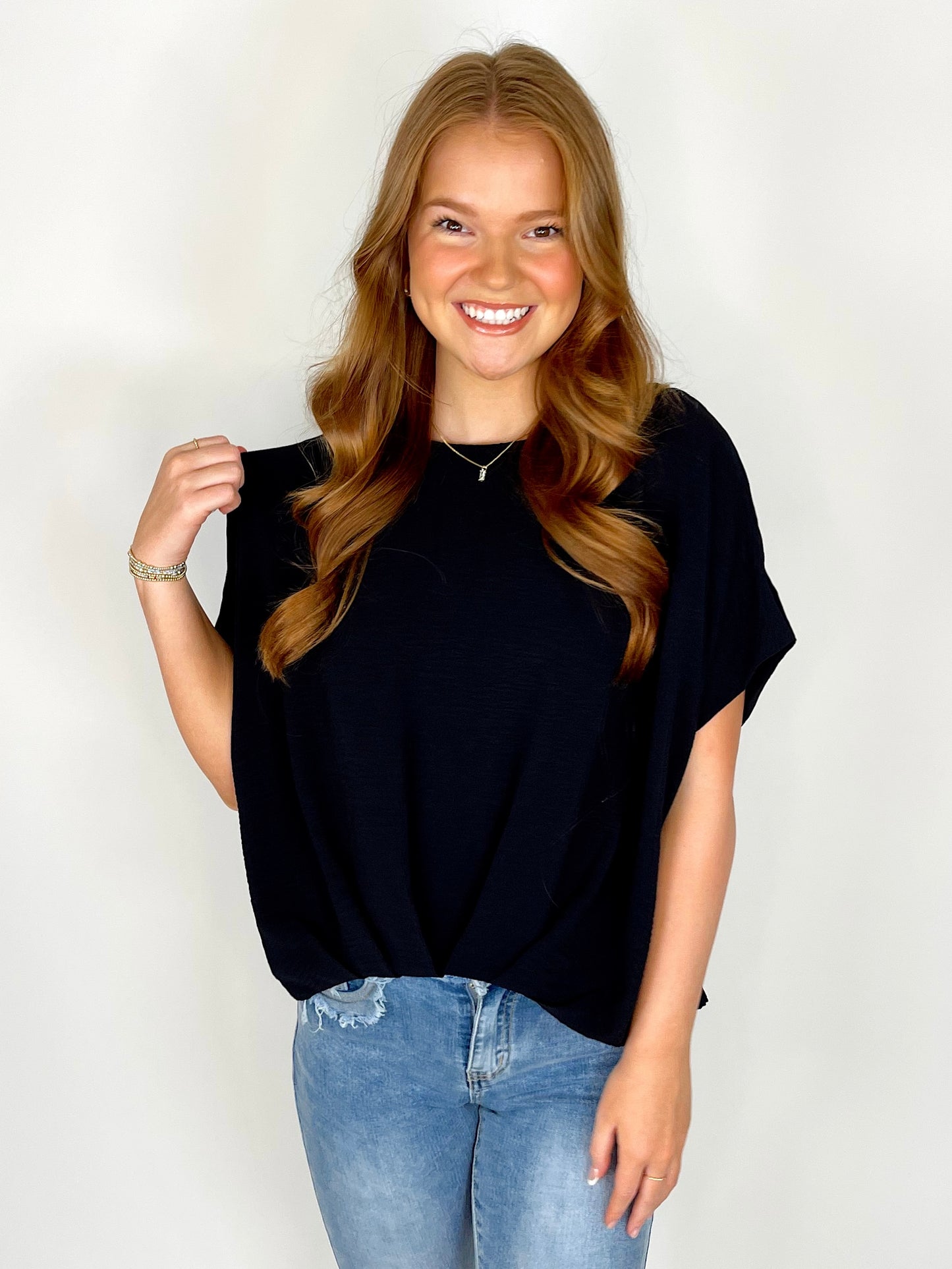 The Polly Top-Short Sleeves-Entro-The Village Shoppe, Women’s Fashion Boutique, Shop Online and In Store - Located in Muscle Shoals, AL.