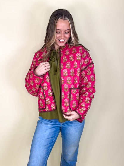 The Quinn Quilted Jacket-Jackets-THML-The Village Shoppe, Women’s Fashion Boutique, Shop Online and In Store - Located in Muscle Shoals, AL.