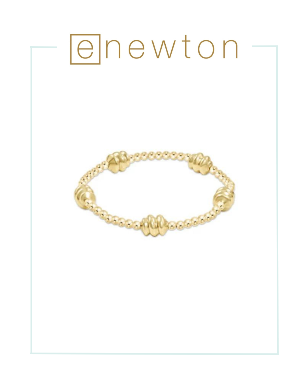 E Newton Admire Gold 3mm Bead Bracelet - Gold-Bracelets-ENEWTON-The Village Shoppe, Women’s Fashion Boutique, Shop Online and In Store - Located in Muscle Shoals, AL.