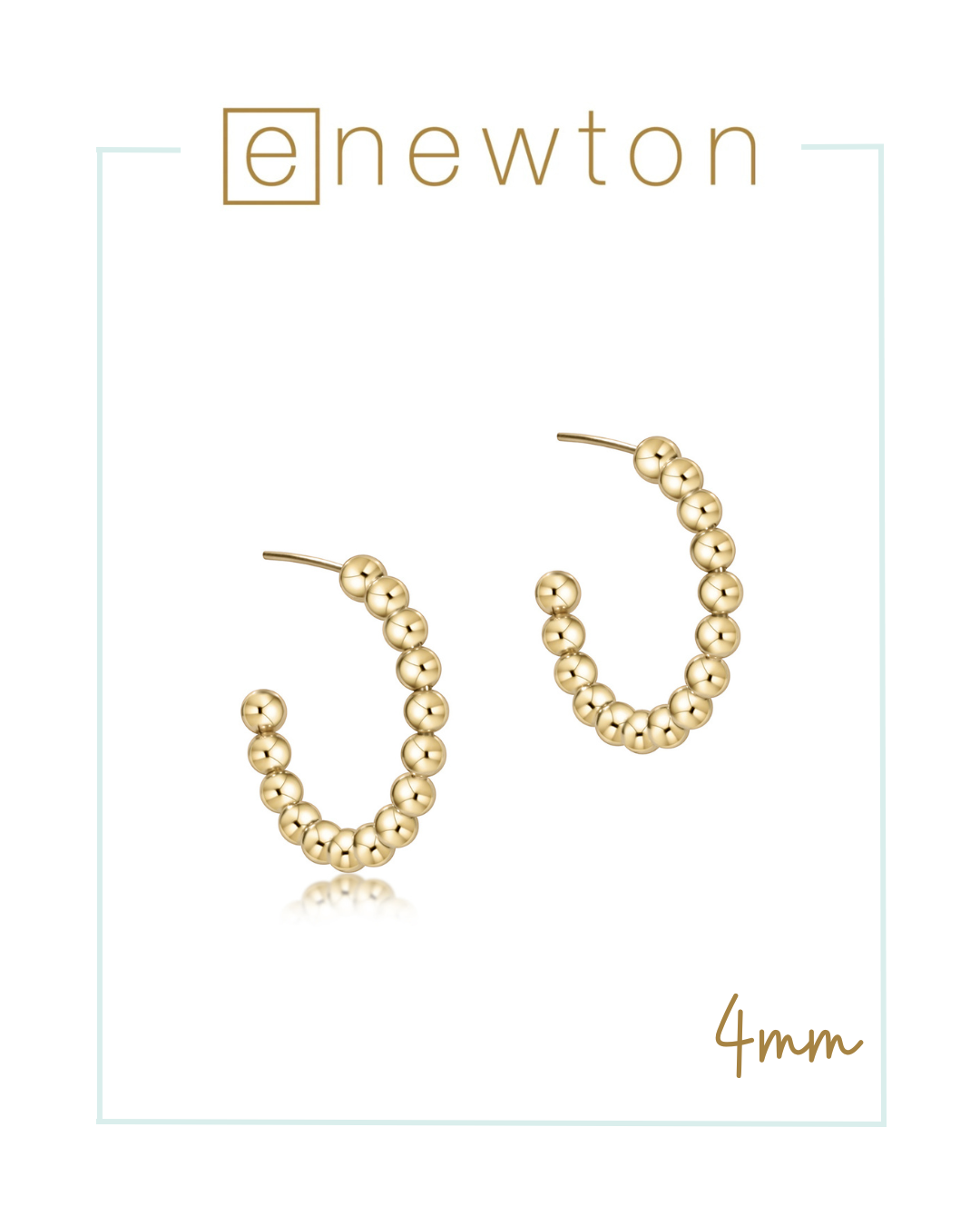 E Newton Beaded Classic 1.25" Post Hoop - Gold-Earrings-ENEWTON-The Village Shoppe, Women’s Fashion Boutique, Shop Online and In Store - Located in Muscle Shoals, AL.