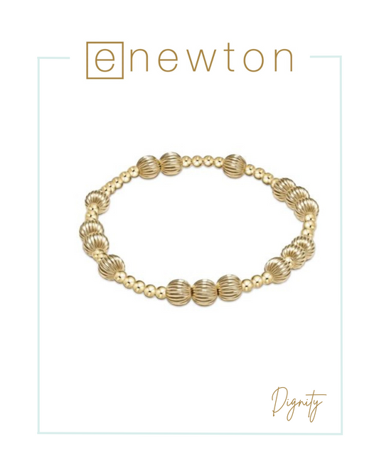 E Newton Hope Unwritten Dignity 6mm Bead Bracelet - Gold-Bracelets-ENEWTON-The Village Shoppe, Women’s Fashion Boutique, Shop Online and In Store - Located in Muscle Shoals, AL.