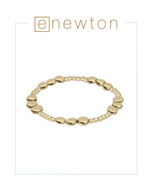 E Newton Honesty Joy Pattern 6mm Bead Bracelet - Gold-Bracelets-ENEWTON-The Village Shoppe, Women’s Fashion Boutique, Shop Online and In Store - Located in Muscle Shoals, AL.