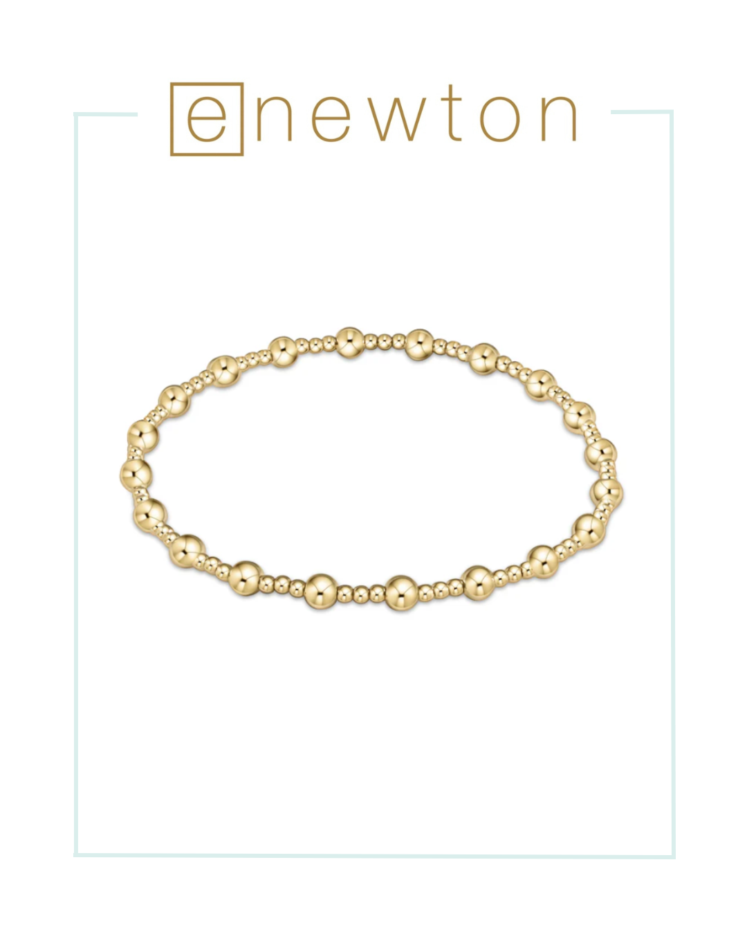 E Newton Extends | Classic Sincerity Pattern 4mm Bead Bracelet - Gold-Bracelets-ENEWTON-The Village Shoppe, Women’s Fashion Boutique, Shop Online and In Store - Located in Muscle Shoals, AL.