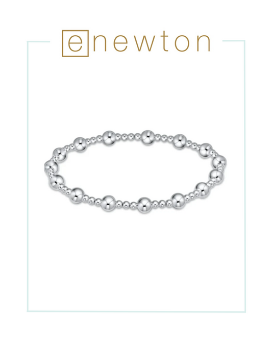 E Newton Extends | Classic Sincerity Pattern 4mm Bead Bracelet - Sterling