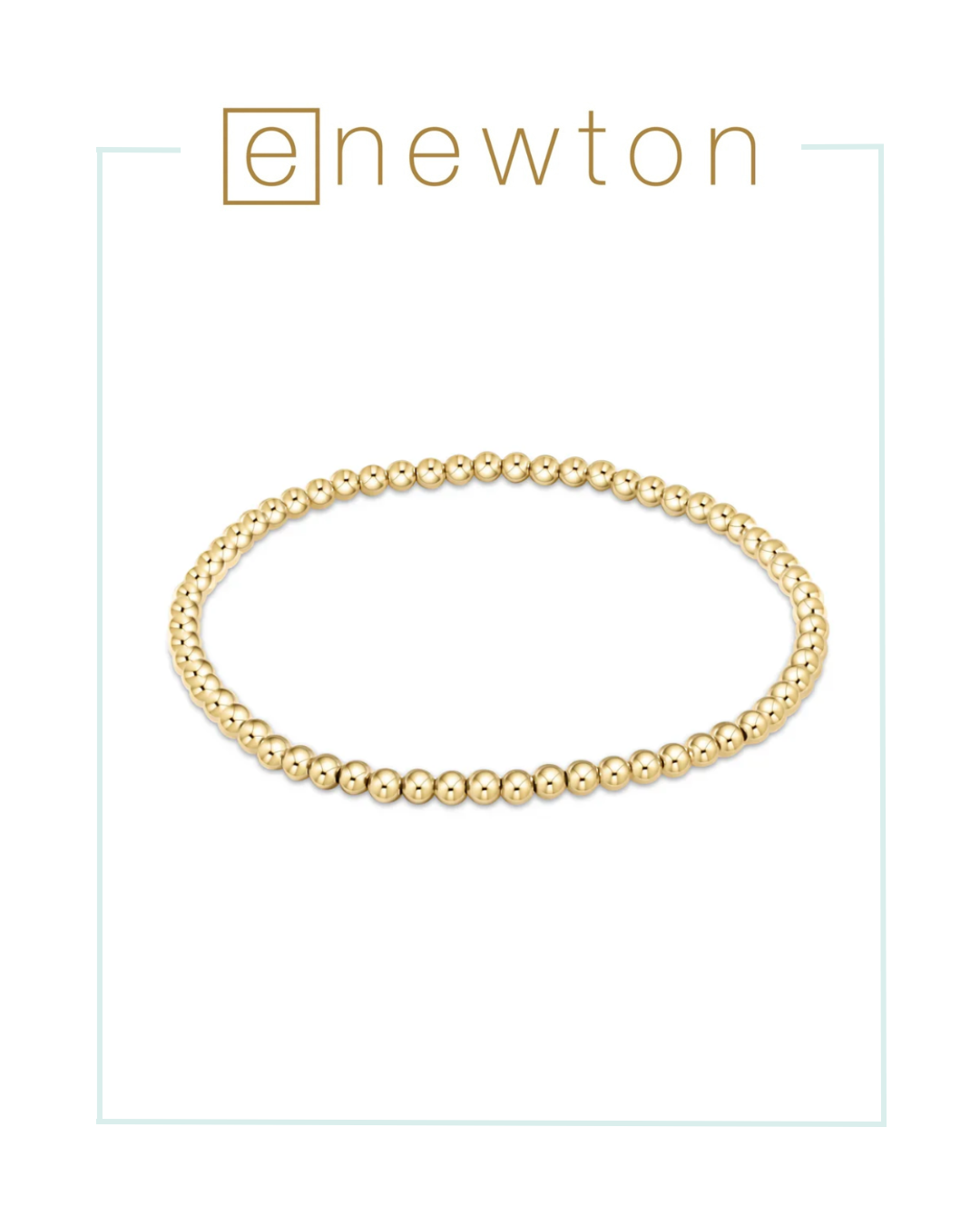 E Newton Classic Gold 3mm Bead Bracelet-Bracelets-ENEWTON-The Village Shoppe, Women’s Fashion Boutique, Shop Online and In Store - Located in Muscle Shoals, AL.