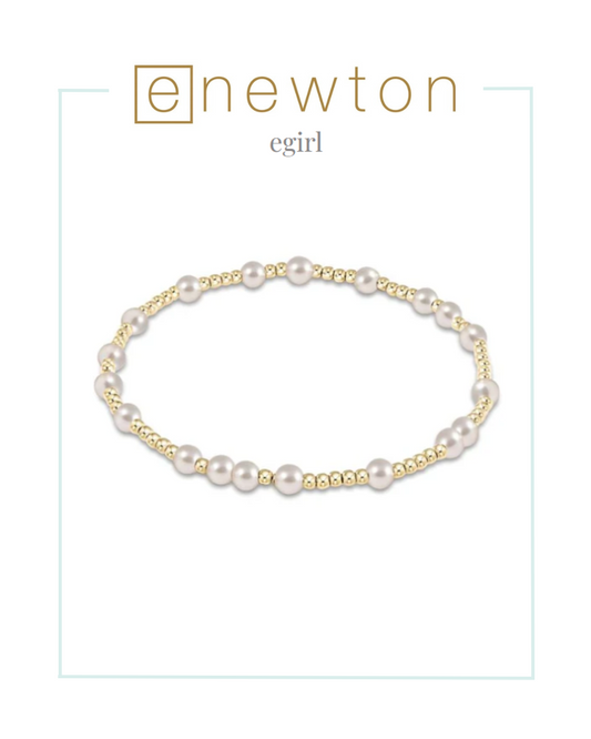 E Newton EGirl | Hope Unwritten 4mm Bead Bracelet - Pearl