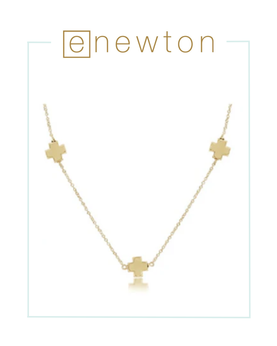 E Newton Choker Simplicity Chain - Signature Cross Gold-Necklaces-ENEWTON-The Village Shoppe, Women’s Fashion Boutique, Shop Online and In Store - Located in Muscle Shoals, AL.