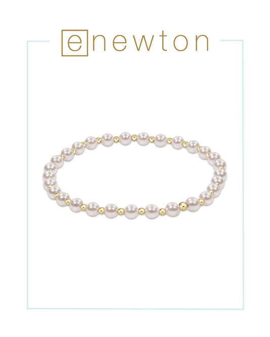 E Newton Classic Grateful Pattern Bead Bracelet - Pearl-Bracelets-ENEWTON-The Village Shoppe, Women’s Fashion Boutique, Shop Online and In Store - Located in Muscle Shoals, AL.