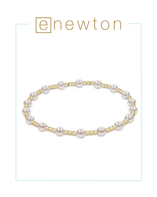 E Newton Classic Sincerity Pattern 4mm Bead Bracelet - Pearl-Bracelets-ENEWTON-The Village Shoppe, Women’s Fashion Boutique, Shop Online and In Store - Located in Muscle Shoals, AL.