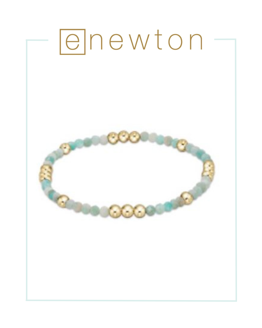 E Newton Worthy Pattern 3mm Bead Bracelet - Amazonite-Bracelets-ENEWTON-The Village Shoppe, Women’s Fashion Boutique, Shop Online and In Store - Located in Muscle Shoals, AL.