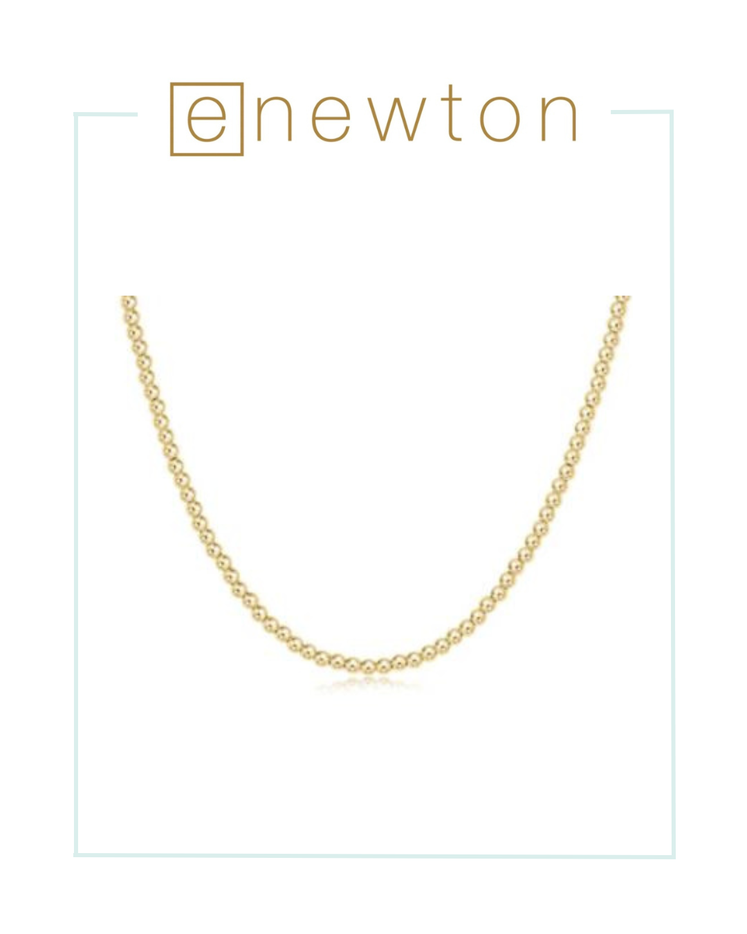 E Newton 15" Choker Classic Gold - 3mm-Necklaces-ENEWTON-The Village Shoppe, Women’s Fashion Boutique, Shop Online and In Store - Located in Muscle Shoals, AL.