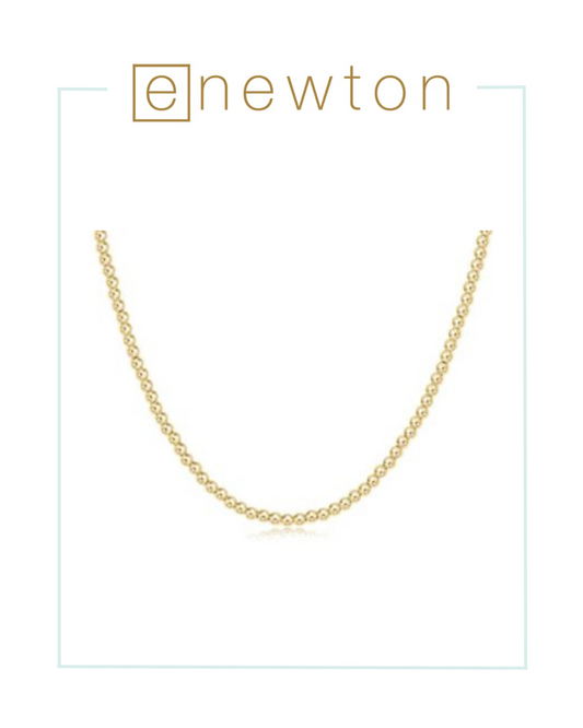 E Newton 15" Choker Classic Gold - 3mm-Necklaces-ENEWTON-The Village Shoppe, Women’s Fashion Boutique, Shop Online and In Store - Located in Muscle Shoals, AL.