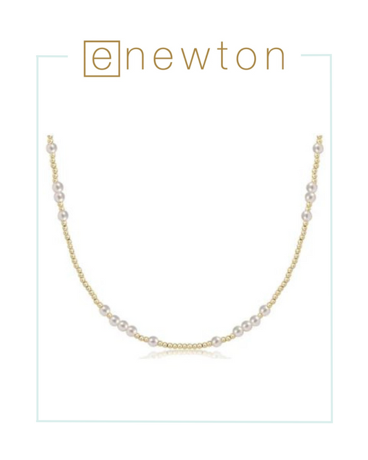 E Newton 17" Choker Hope Unwritten - 4mm Pearl-Necklaces-ENEWTON-The Village Shoppe, Women’s Fashion Boutique, Shop Online and In Store - Located in Muscle Shoals, AL.