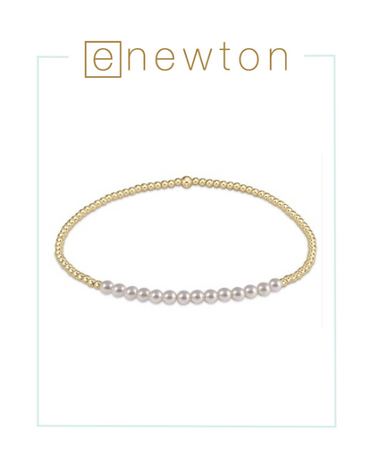 E Newton Gold Bliss 2mm Bead Bracelet - Pearl-Bracelets-ENEWTON-The Village Shoppe, Women’s Fashion Boutique, Shop Online and In Store - Located in Muscle Shoals, AL.