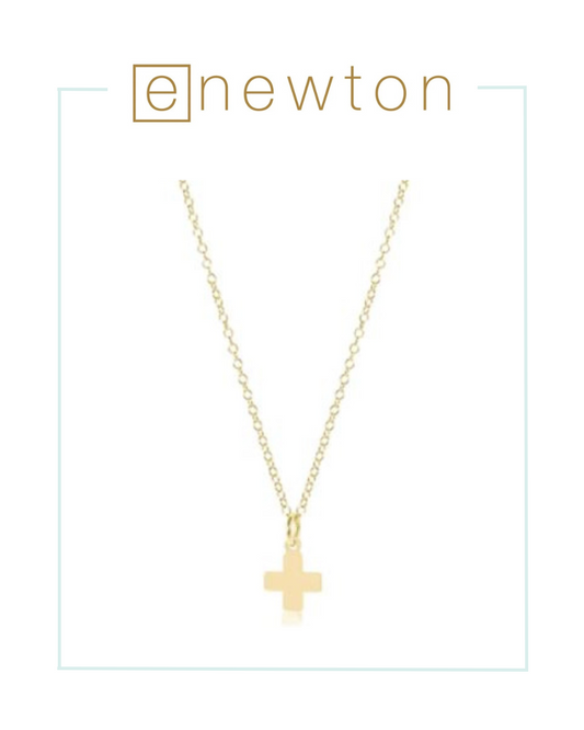 E Newton 16" Signature Cross Gold Charm Necklace-Necklaces-ENEWTON-The Village Shoppe, Women’s Fashion Boutique, Shop Online and In Store - Located in Muscle Shoals, AL.