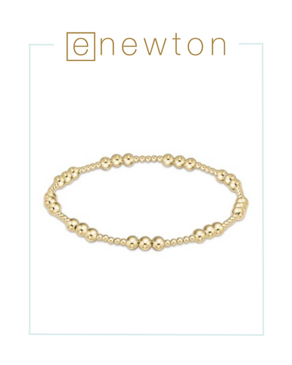 E Newton Classic Joy Pattern 4mm Bead Bracelet - Gold-Bracelets-ENEWTON-The Village Shoppe, Women’s Fashion Boutique, Shop Online and In Store - Located in Muscle Shoals, AL.