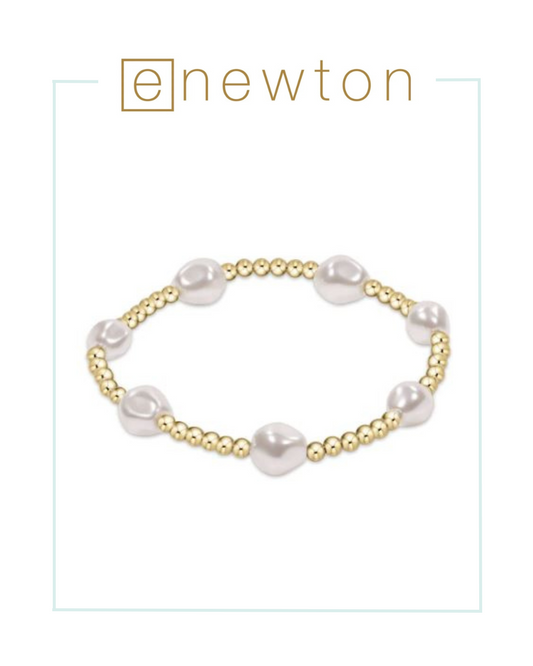 E Newton Admire Gold 3mm Bead Bracelet - Pearl-Bracelets-ENEWTON-The Village Shoppe, Women’s Fashion Boutique, Shop Online and In Store - Located in Muscle Shoals, AL.