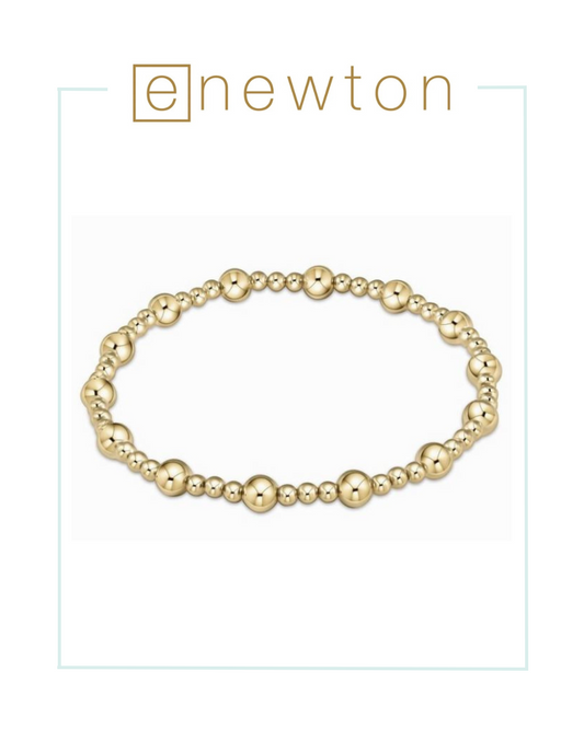 E Newton Extends Classic Sincerity Pattern 5mm Bead Bracelet - Gold-Bracelets-ENEWTON-The Village Shoppe, Women’s Fashion Boutique, Shop Online and In Store - Located in Muscle Shoals, AL.