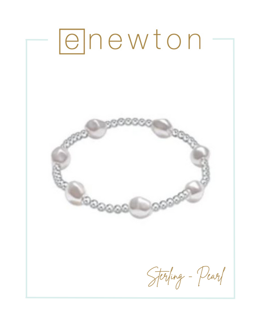 E Newton Admire Sterling 3mm Bead Bracelet - Pearl-Bracelets-ENEWTON-The Village Shoppe, Women’s Fashion Boutique, Shop Online and In Store - Located in Muscle Shoals, AL.