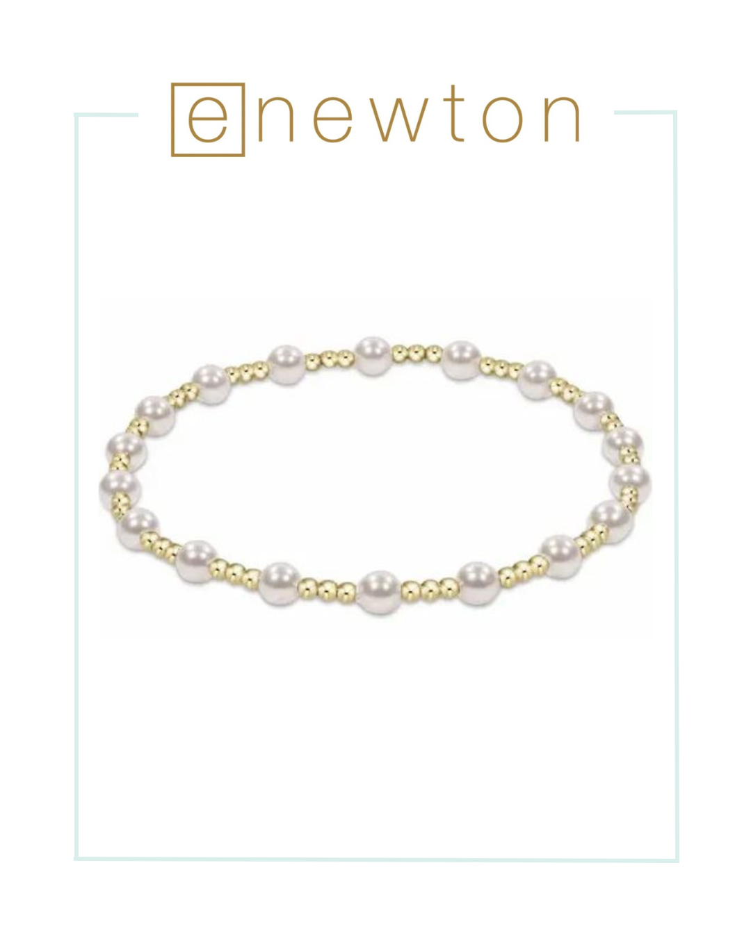 E Newton Extends Classic Sincerity Pattern 4mm Bead Bracelet - Pearl-Bracelets-ENEWTON-The Village Shoppe, Women’s Fashion Boutique, Shop Online and In Store - Located in Muscle Shoals, AL.