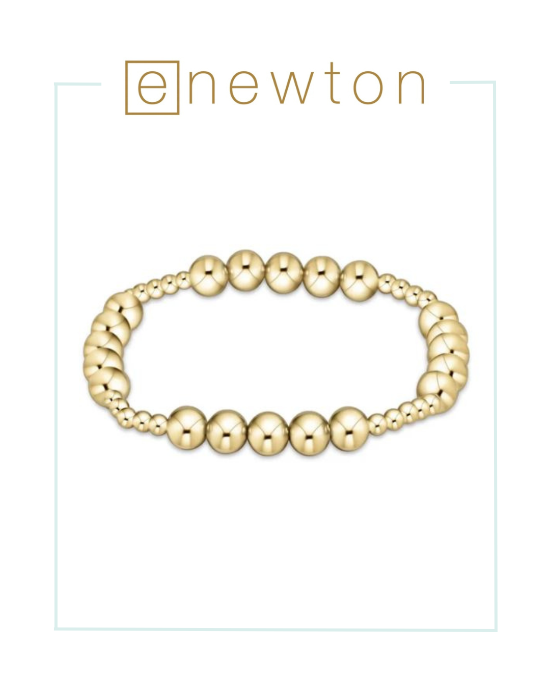 E Newton Classic Blissful Pattern 3mm Bead Bracelet - 6mm Gold-Bracelets-ENEWTON-The Village Shoppe, Women’s Fashion Boutique, Shop Online and In Store - Located in Muscle Shoals, AL.