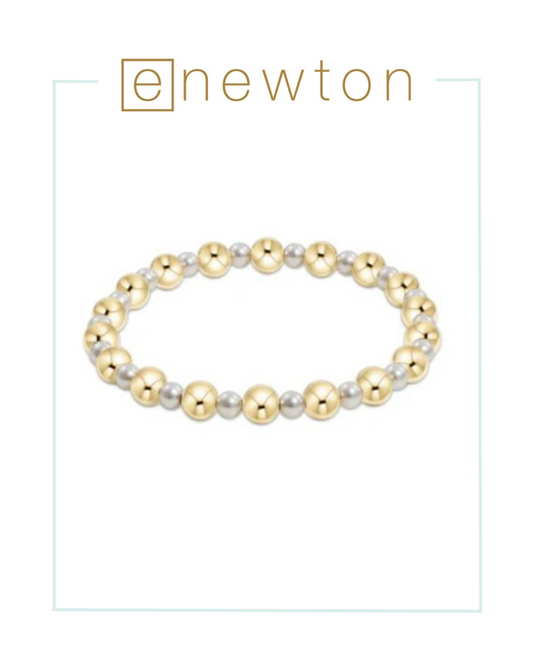 E Newton Pearl Grateful Pattern 4mm Bead Bracelet - 6mm Gold-Bracelets-ENEWTON-The Village Shoppe, Women’s Fashion Boutique, Shop Online and In Store - Located in Muscle Shoals, AL.