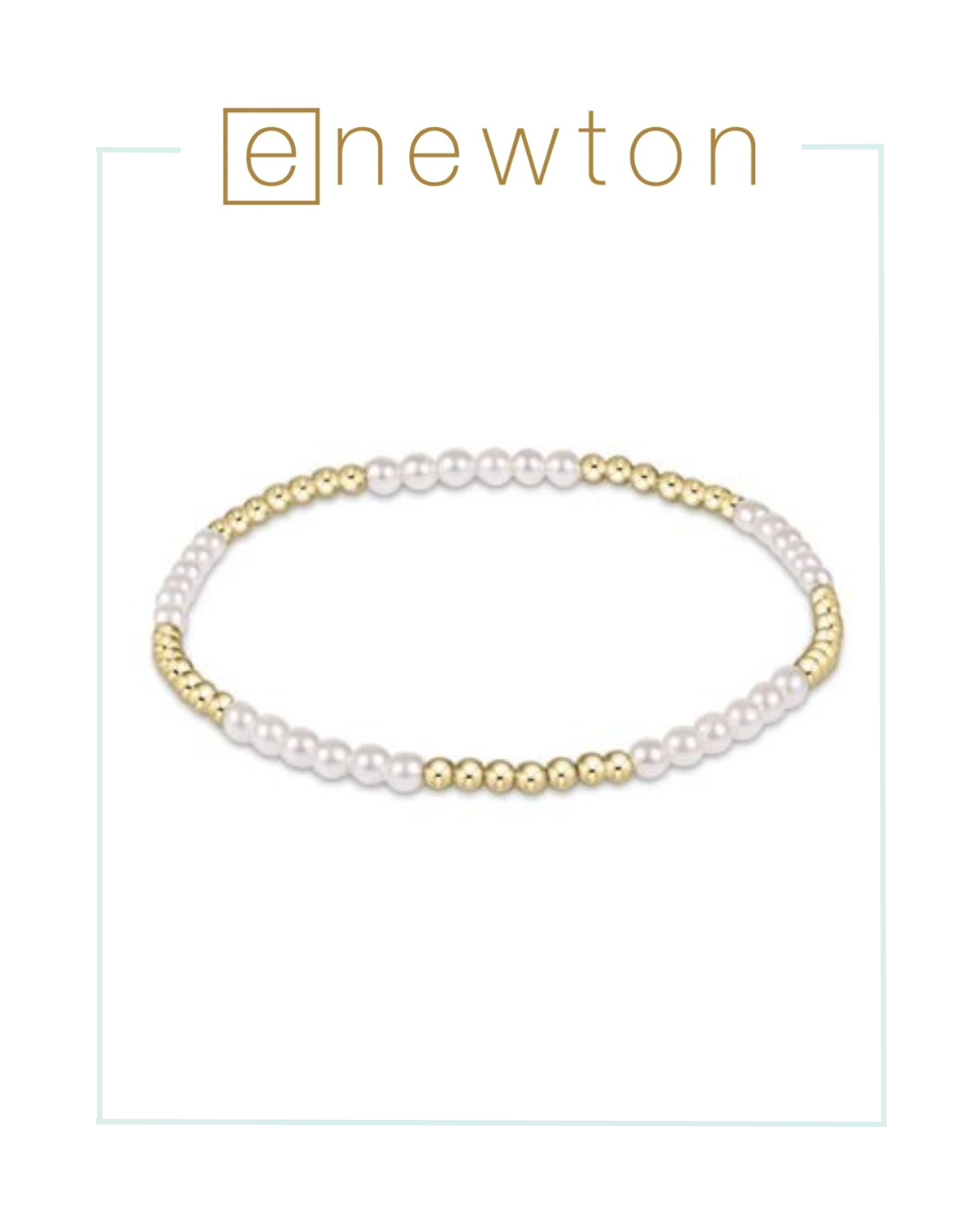 E Newton Classic Blissful Pattern 2.5mm Bead Bracelet - 3mm Pearl-Bracelets-ENEWTON-The Village Shoppe, Women’s Fashion Boutique, Shop Online and In Store - Located in Muscle Shoals, AL.