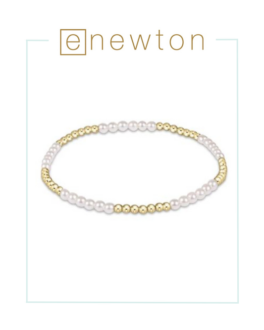 E Newton Classic Blissful Pattern 2.5mm Bead Bracelet - 3mm Pearl-Bracelets-ENEWTON-The Village Shoppe, Women’s Fashion Boutique, Shop Online and In Store - Located in Muscle Shoals, AL.