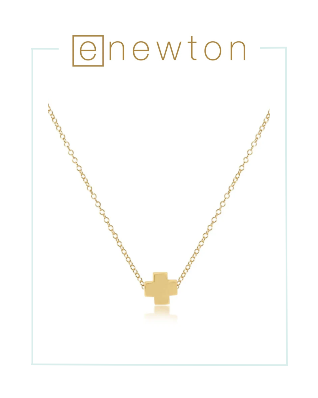 E Newton 16" Signature Cross Gold Necklace-Necklaces-ENEWTON-The Village Shoppe, Women’s Fashion Boutique, Shop Online and In Store - Located in Muscle Shoals, AL.