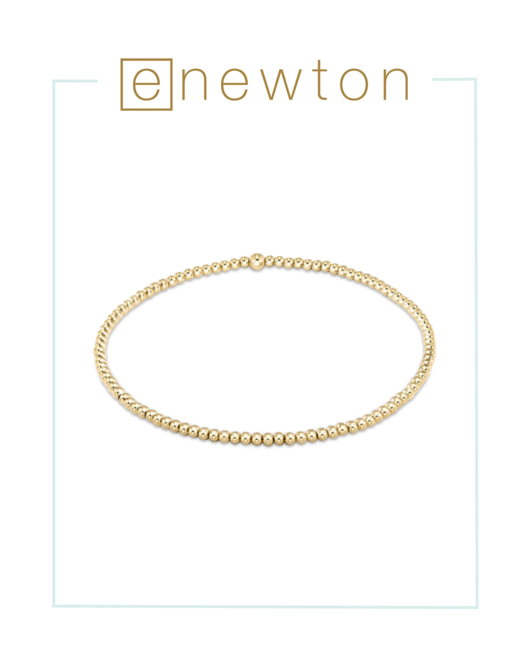 E Newton Classic Gold 2mm Bead Bracelet-Bracelets-ENEWTON-The Village Shoppe, Women’s Fashion Boutique, Shop Online and In Store - Located in Muscle Shoals, AL.