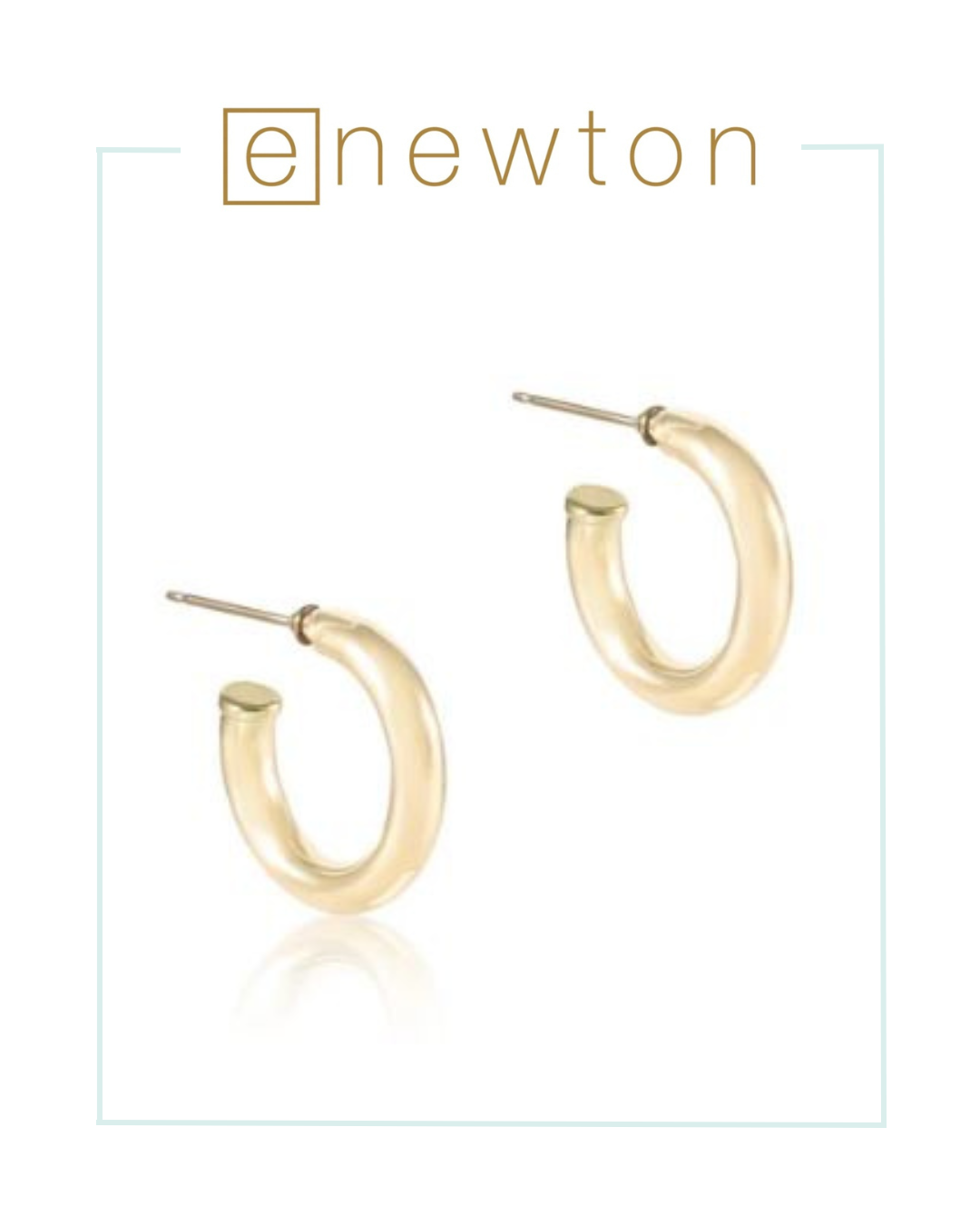 E Newton Round Gold 1" Post Hoop - Smooth-Hoops-ENEWTON-The Village Shoppe, Women’s Fashion Boutique, Shop Online and In Store - Located in Muscle Shoals, AL.