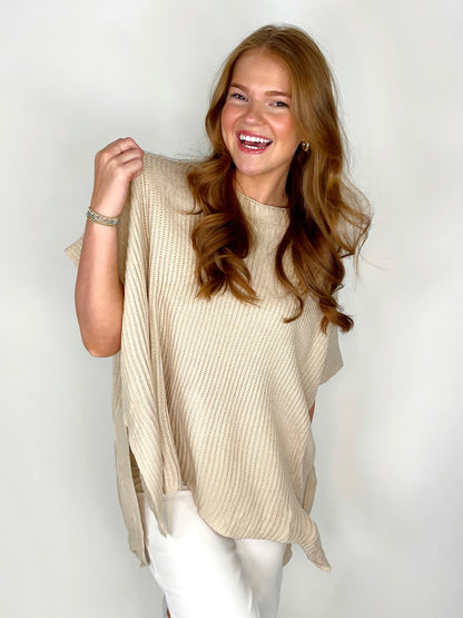 The Judith Summer Sweater-Poncho-Cloud Ten-The Village Shoppe, Women’s Fashion Boutique, Shop Online and In Store - Located in Muscle Shoals, AL.