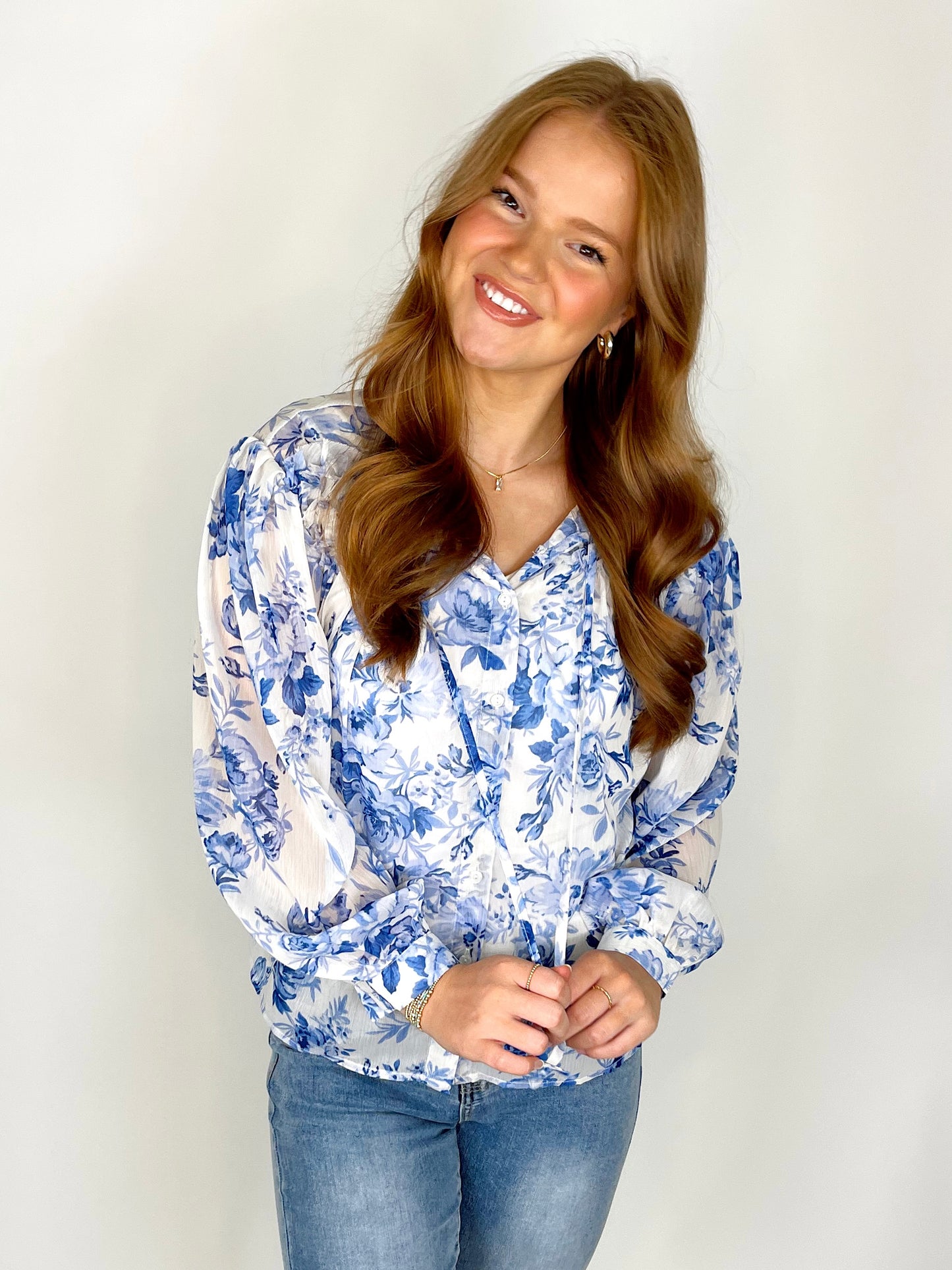 The Delilah Blouse-Long Sleeves-Sundayup-The Village Shoppe, Women’s Fashion Boutique, Shop Online and In Store - Located in Muscle Shoals, AL.