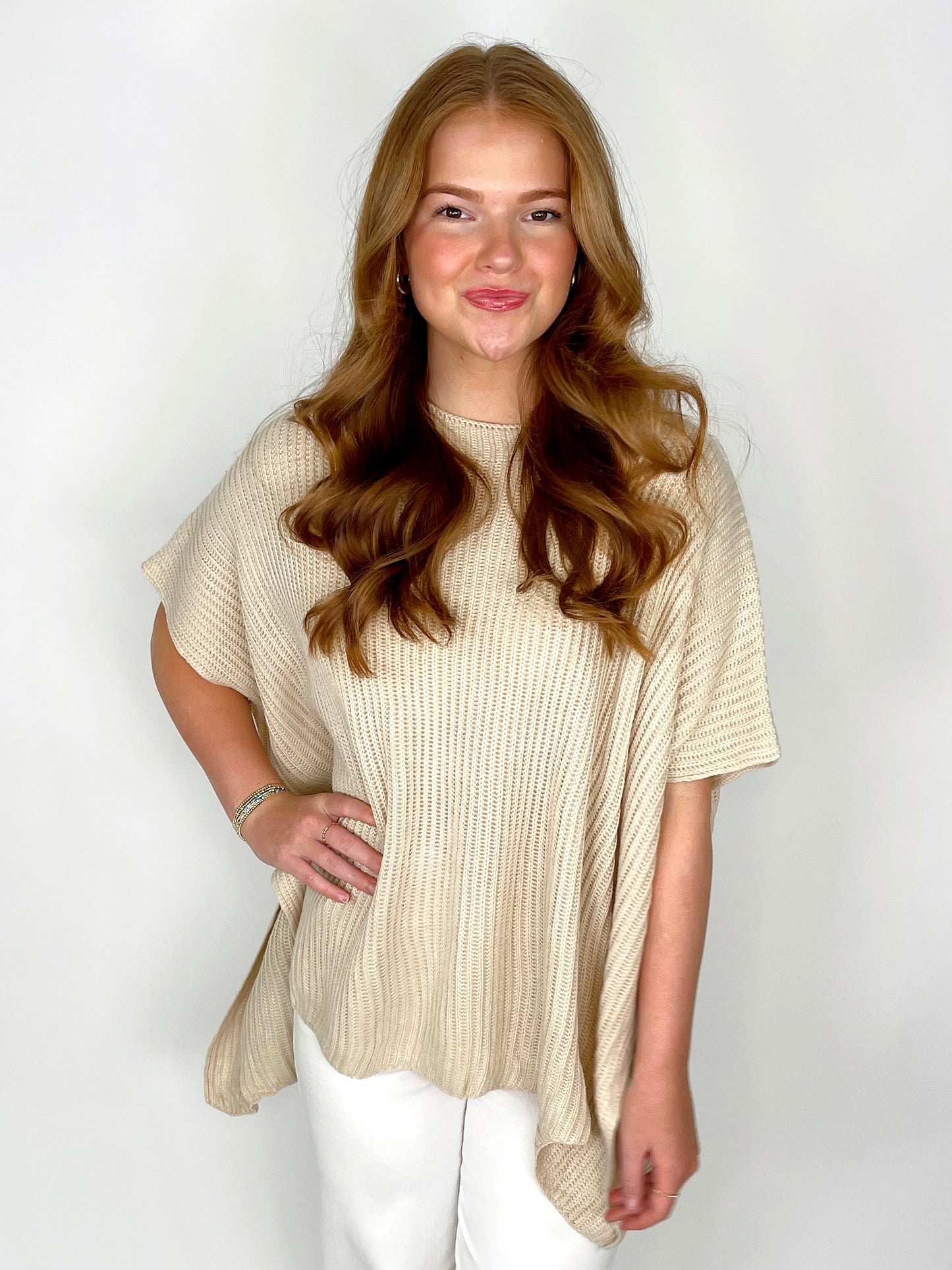 The Judith Summer Sweater-Poncho-Cloud Ten-The Village Shoppe, Women’s Fashion Boutique, Shop Online and In Store - Located in Muscle Shoals, AL.